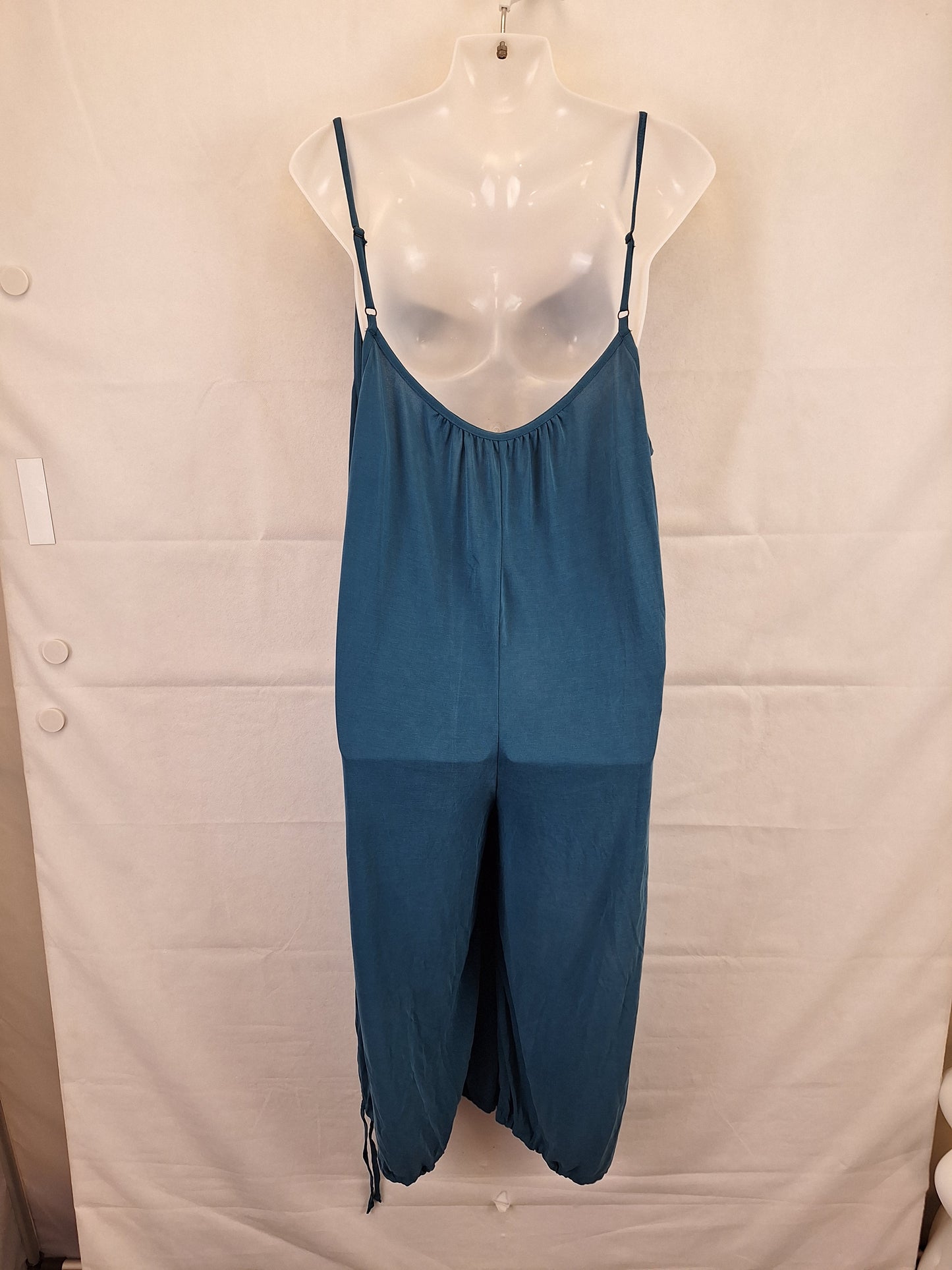 Dharma Bums Emerald Soft Flowy  Jumpsuit Size M by SwapUp-Online Second Hand Store-Online Thrift Store