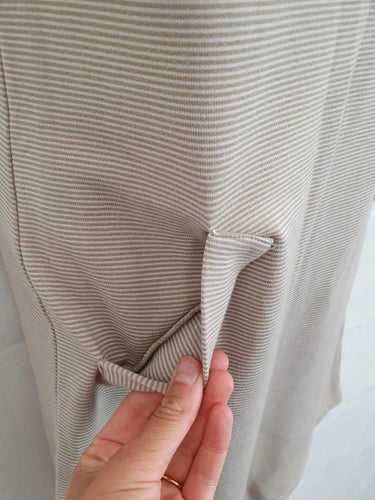 Basque Stripe Button Midi Dress Size 8 by SwapUp-Second Hand Shop-Thrift Store-Op Shop 