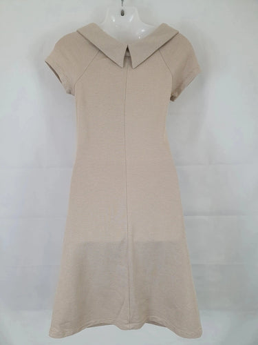 Basque Stripe Button Midi Dress Size 8 by SwapUp-Second Hand Shop-Thrift Store-Op Shop 