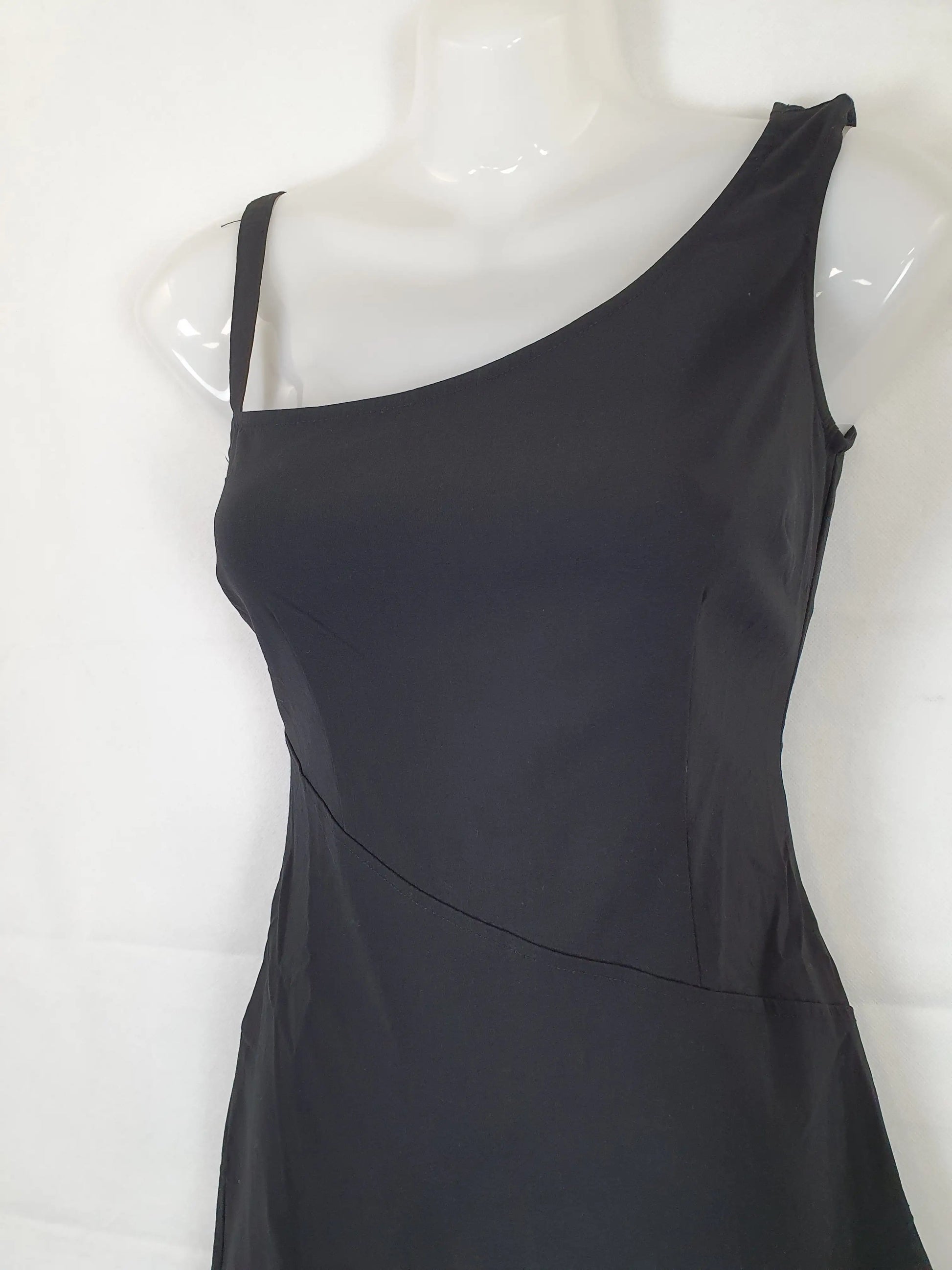 Cue Assymetric Strap Mini Dress Size 6 by SwapUp-Second Hand Shop-Thrift Store-Op Shop 