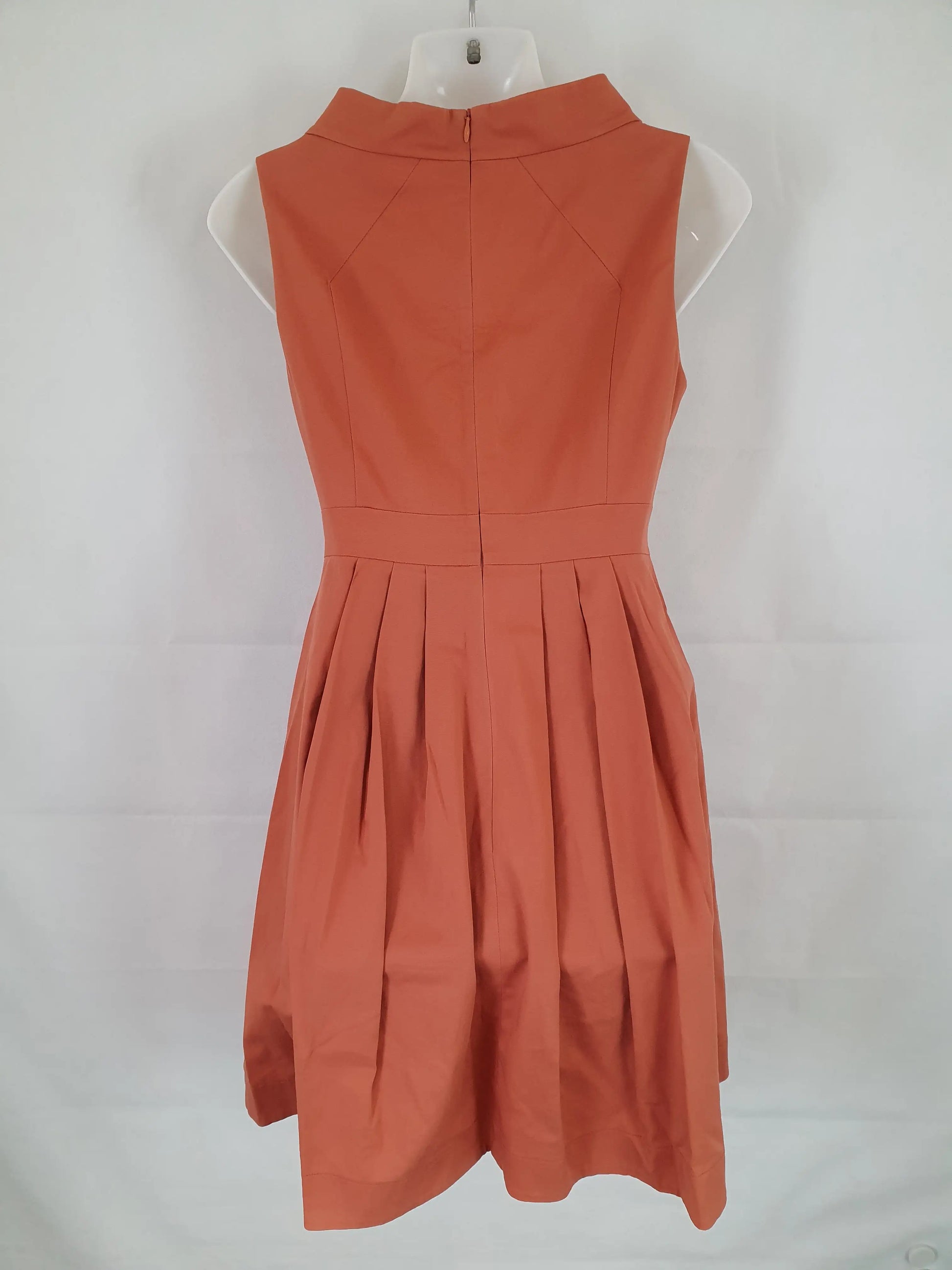 Cue High Neck Sunset Office Midi Dress Size 6 by SwapUp-Second Hand Shop-Thrift Store-Op Shop 