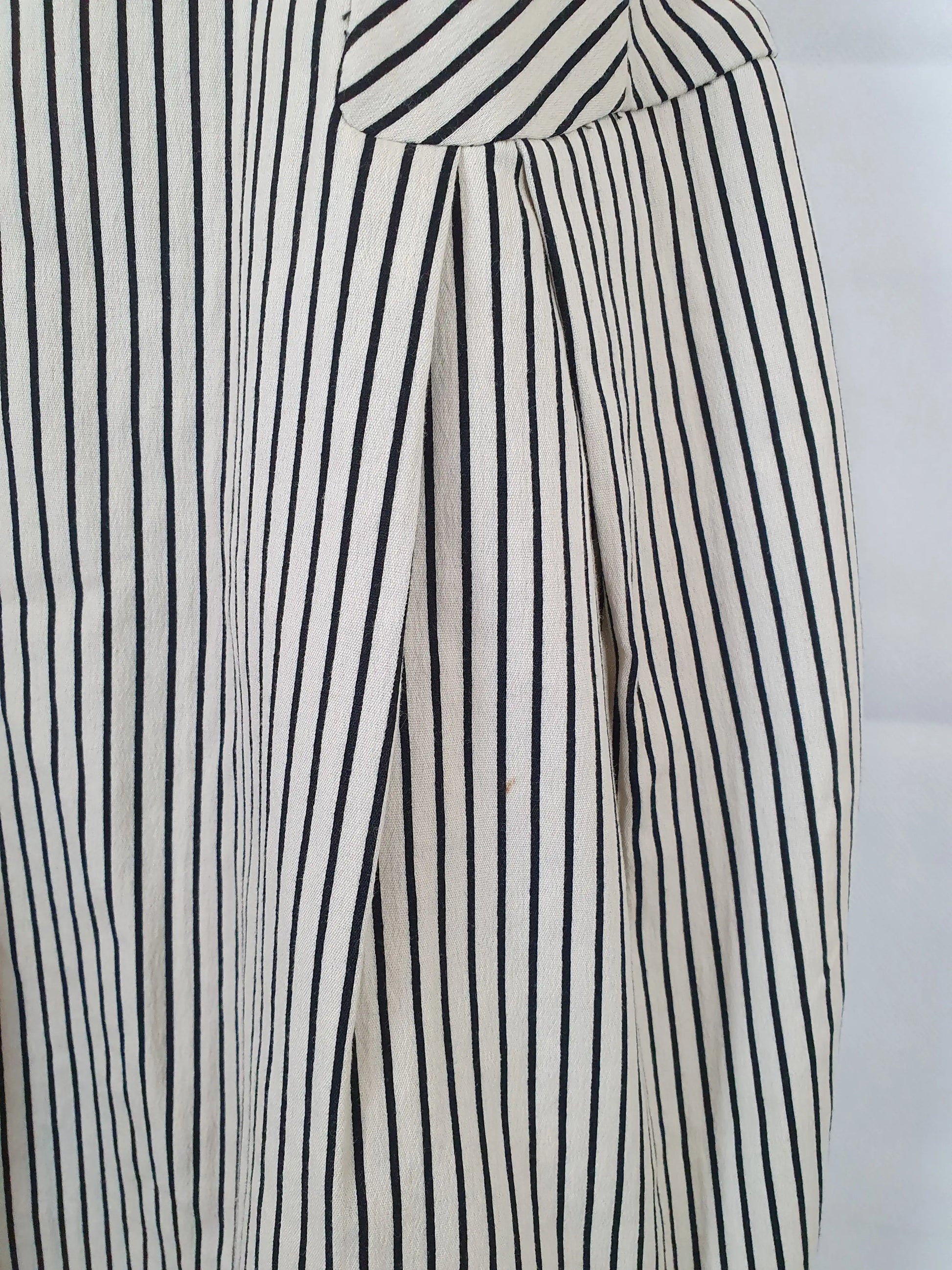 Cue Striped Office Midi Dress Size 6 by SwapUp-Second Hand Shop-Thrift Store-Op Shop 