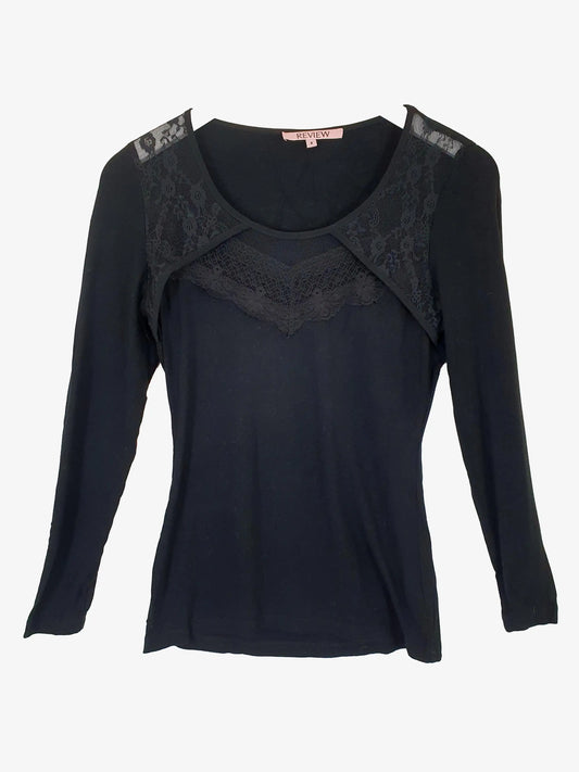 Review Lace Long Sleeve Top Size 8 by SwapUp-Second Hand Shop-Thrift Store-Op Shop 