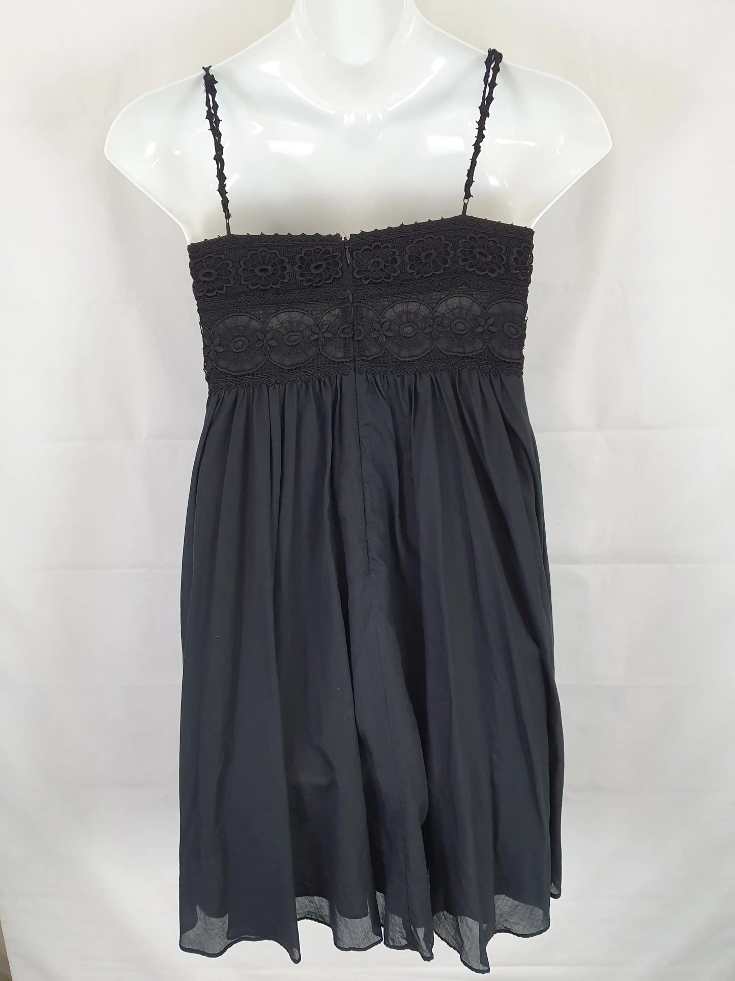 Third Millenium Embroidered Silk Midi Dress Size 12 by SwapUp-Online Second Hand Store-Online Thrift Store